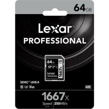 Professional 64GB 1667x SDXC UHS-II SD Hafıza Kartı