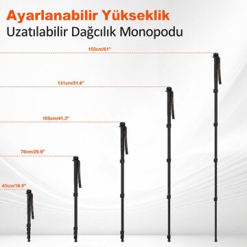DK287A Alüminyum Monopod