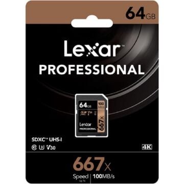 Professional 64GB 667x SDXC UHS-I SD Hafıza Kartı
