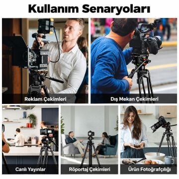 FT16LS Tripod + Q6 Akışkan Video Kafası