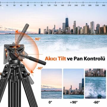 FT16LS Tripod + Q6 Akışkan Video Kafası