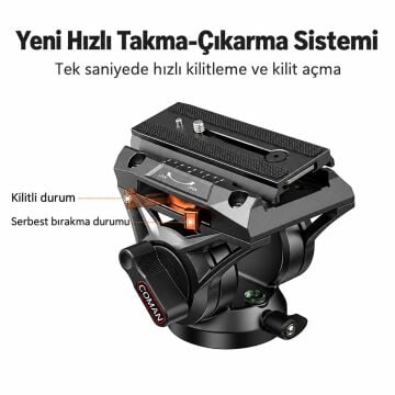 DX428C Karbon Fiber Monopod + Q6 Video Fluid Head