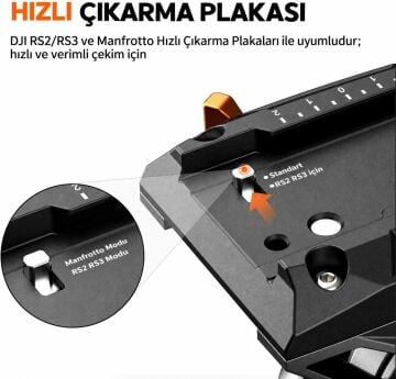 FF06S Alüminyum Video Tripod + Q6 Video Fluid Head
