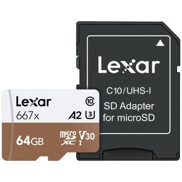 Professional 64GB 667x Video MicroSDXC UHS-I Hafıza Kartı