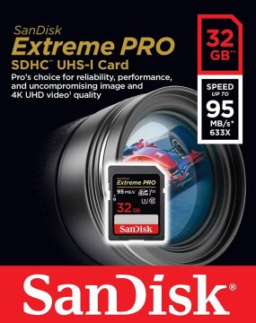 32GB Extreme Pro SDHC UHS-I SD Hafıza Kartı