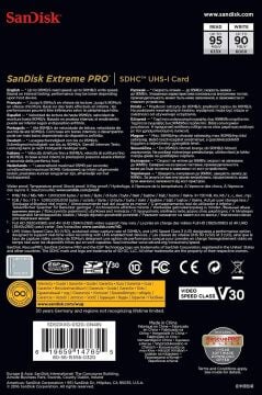 32GB Extreme Pro SDHC UHS-I SD Hafıza Kartı
