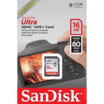 Ultra 16GB 80 MB/s SDHC UHS-I SD Hafıza Kartı