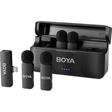 Boya BY-V4U 4 Kişilik Type-C Şarj Kutulu Mikrofon Seti