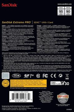 128GB Extreme Pro SDXC UHS-I SD Hafıza Kartı