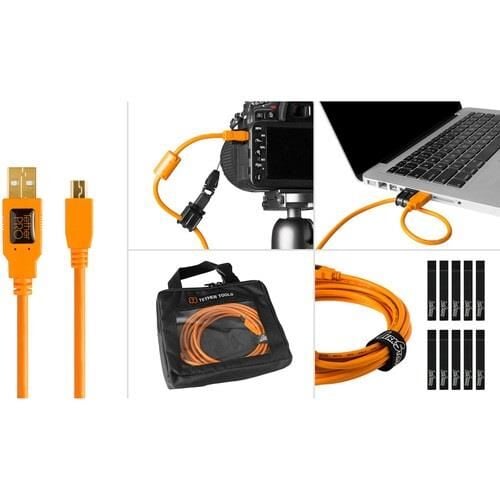 USB 2.0 Type-A to Mini-B 5 Pin Starter Tethering Kit