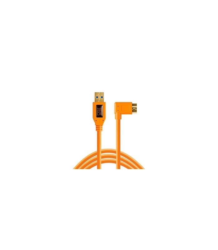 TetherPro USB 3.0 to Micro-B Right Angle Dik Açılı 4.6 m Bağlantı Kablosu