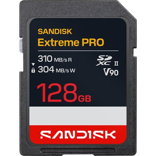 128GB Extreme Pro 310 mb/s V90 UHS-II SDXC Hafıza Kartı