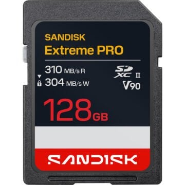 128GB Extreme Pro 310 mb/s V90 UHS-II SDXC Hafıza Kartı