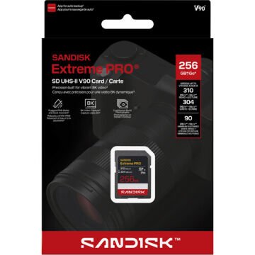 256GB Extreme Pro 310 mb/s V90 UHS-II SDXC Hafıza Kartı