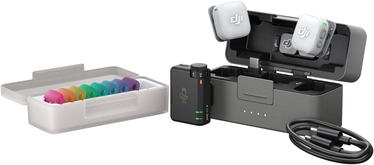 Mic Mini 2 ( 2TX+1RX+Charging Case) 2 Konuşmacılı Kablosuz Mikrofon Sistemi