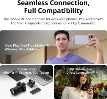 Mic Mini 2 ( 2TX+1RX+Charging Case) 2 Konuşmacılı Kablosuz Mikrofon Sistemi