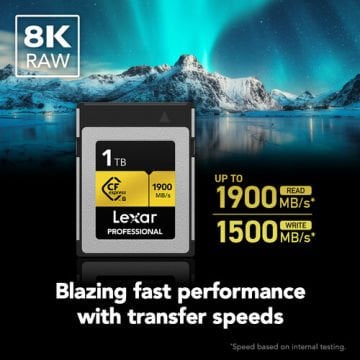 1TB 1900 mb/s Gold Serisi CF Express Type B Hafıza Kartı