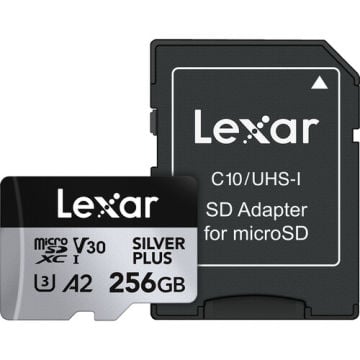 256GB 205 mb/s Silver Plus Serisi Micro SD Hafıza Kartı