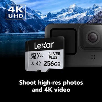 256GB 205 mb/s Silver Plus Serisi Micro SD Hafıza Kartı