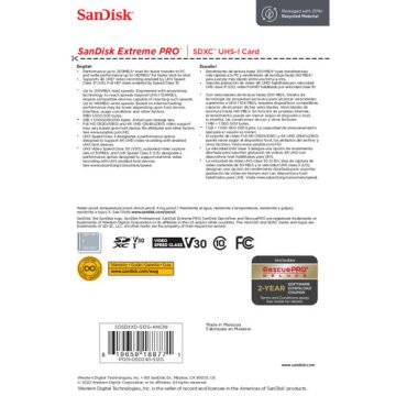 512GB Extreme Pro SDXC UHS-I 200 mb/s V30 SD Hafıza Kartı