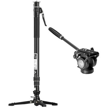 MQP16260S Pineta Pro Karbon Fiber & FH60S Video Fluid Kafa Monopod Kit