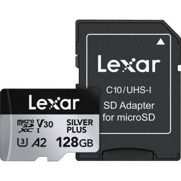 Lexar Silver Plus 128GB UHS-I Micro SDXC Hafıza Kartı