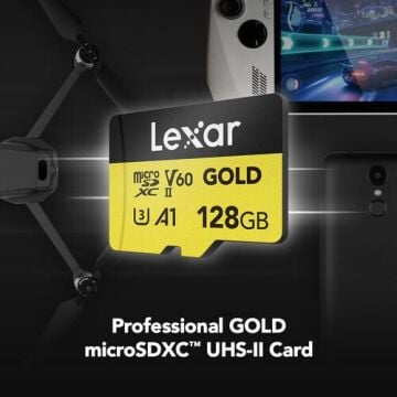 Lexar Gold Serisi 128GB UHS-II Micro SDXC Hafıza Kartı