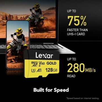 Lexar Gold Serisi 128GB UHS-II Micro SDXC Hafıza Kartı