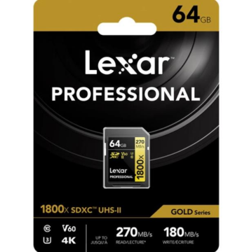 Professional 64GB 1800x SDXC UHS-II SD Hafıza Kartı