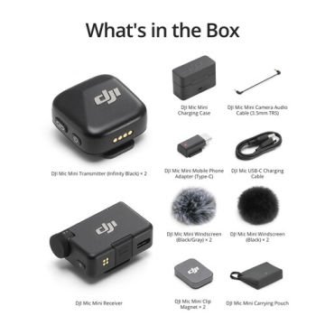Mic Mini ( 2TX+1RX+Charging Case) 2 Konuşmacılı Kablosuz Mikrofon Sistemi