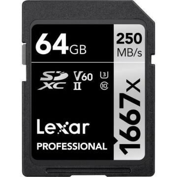 Professional 3’ü 1 Arada USB 3.1 Çoklu Kart Okuyucu Set + 2 x Lexar Professional 64GB 1667x SDXC UHS-II SD Hafıza Kartı