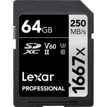 Professional 3’ü 1 Arada USB 3.1 Çoklu Kart Okuyucu Set + 2 x Lexar Professional 64GB 1667x SDXC UHS-II SD Hafıza Kartı