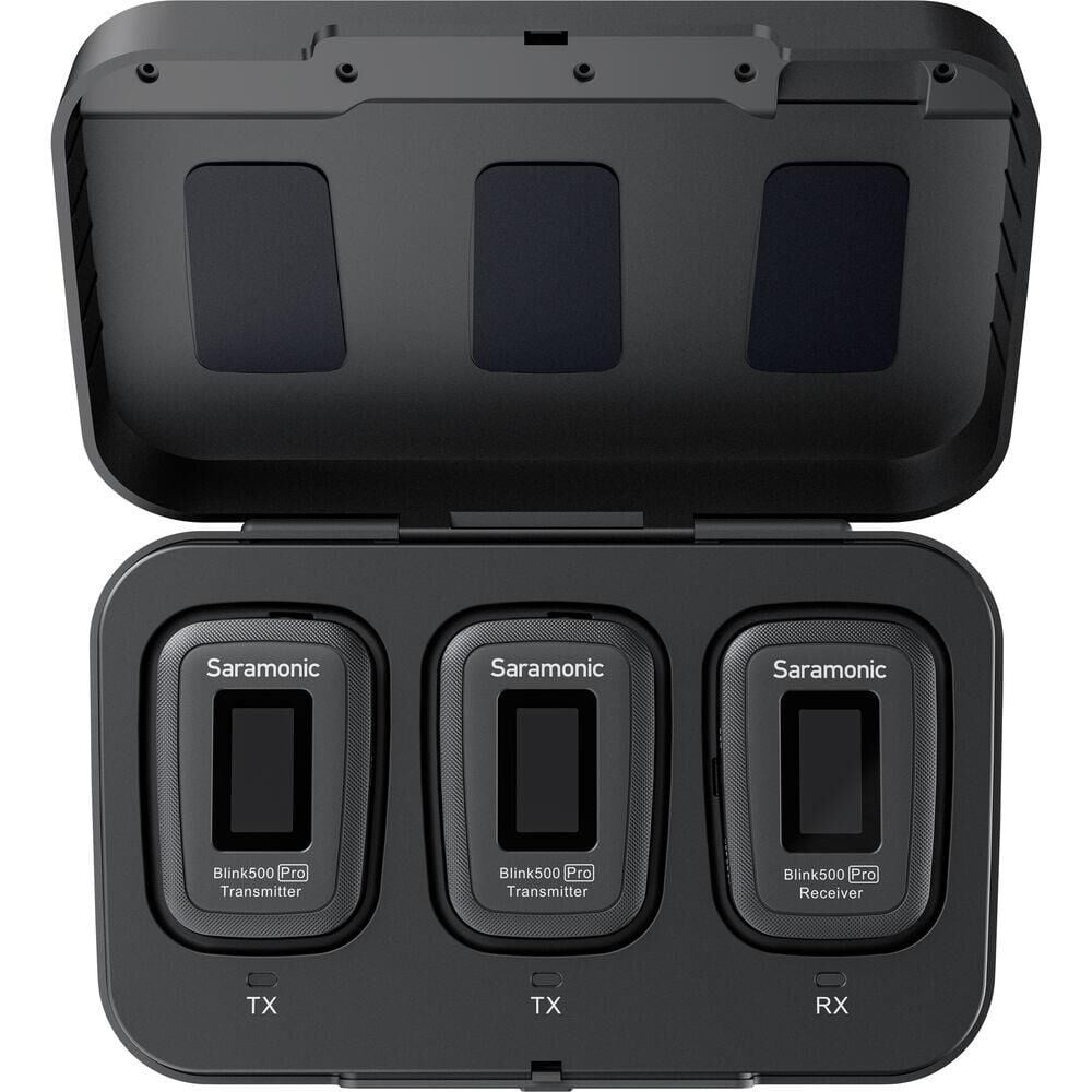 Blink 500 Pro B2 (TX+TX+RX) İki Konuşmacılı Kablosuz Yaka Mikrofonu Kiti