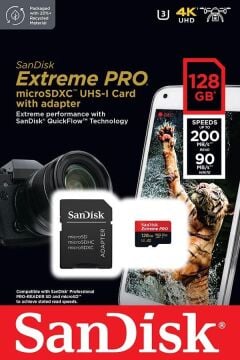 128GB Extreme Pro UHS-I MicroSDXC Hafıza Kartı