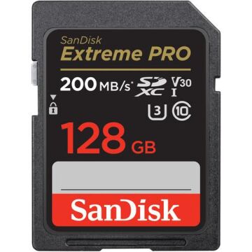 128 GB Extreme Pro UHS-I SDXC 200MB/s V30 Hafıza Kartı