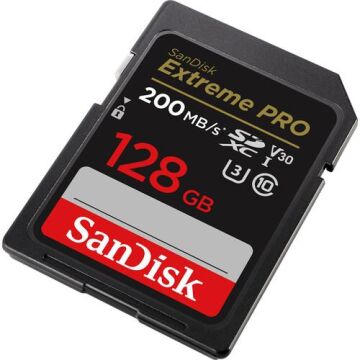 128 GB Extreme Pro UHS-I SDXC 200MB/s V30 Hafıza Kartı