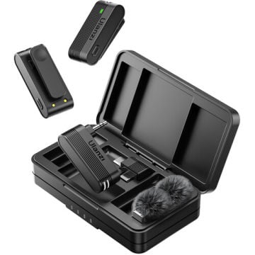 A100 Type C ve 3.5mm TRS İki Kişilik Kablosuz Mikrofon Sistemi